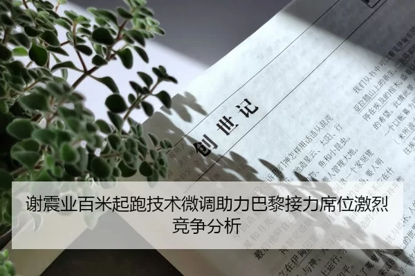 谢震业百米起跑技术微调助力巴黎接力席位激烈竞争分析